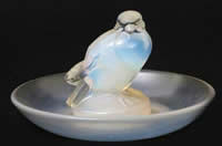 R. Lalique Moineau Opalescent Glass Ashtray