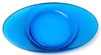 R. Lalique Feuilles Blue Glass Ashtray