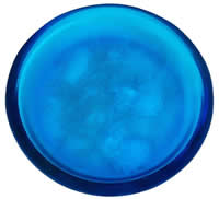 R. Lalique Deux Zephyrs Blue Glass Ashtray