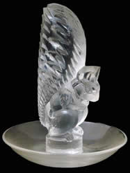 R. Lalique Ecureuil Glass Ashtray