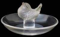 R. Lalique Pinson Clear And Frosted Glass Ashtray