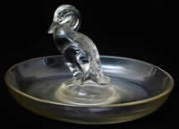 R. Lalique Canard Clear And Frosted Glass Ashtray