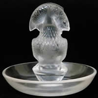 R. Lalique Pelican Clear And Frosted Glass Ashtray