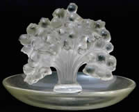 R. Lalique Muguet Clear And Frosted Glass Ashtray