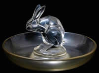 R. Lalique Lapin Ashtray