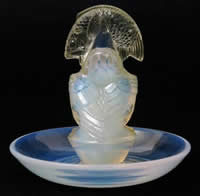 R. Lalique Pelican Opalescent Ashtray