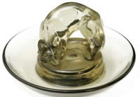 R. Lalique Renard Topaz Ashtray