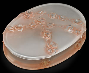 R. Lalique Roses In Relief Box