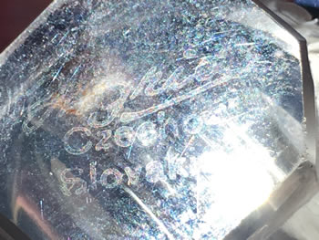 Curt Schlevogt Czechoslovakian Glass Ingrid Ring Box Signature Under Heavy Light