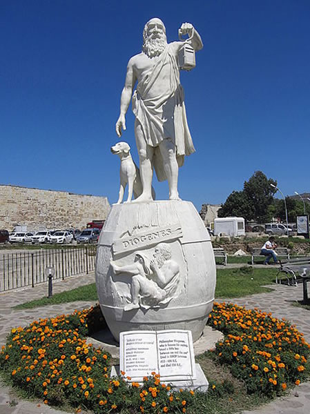 Diogenes Statue in his birthplace Sinop Turkey